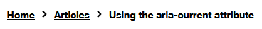 Screenshot of a breadcrumb